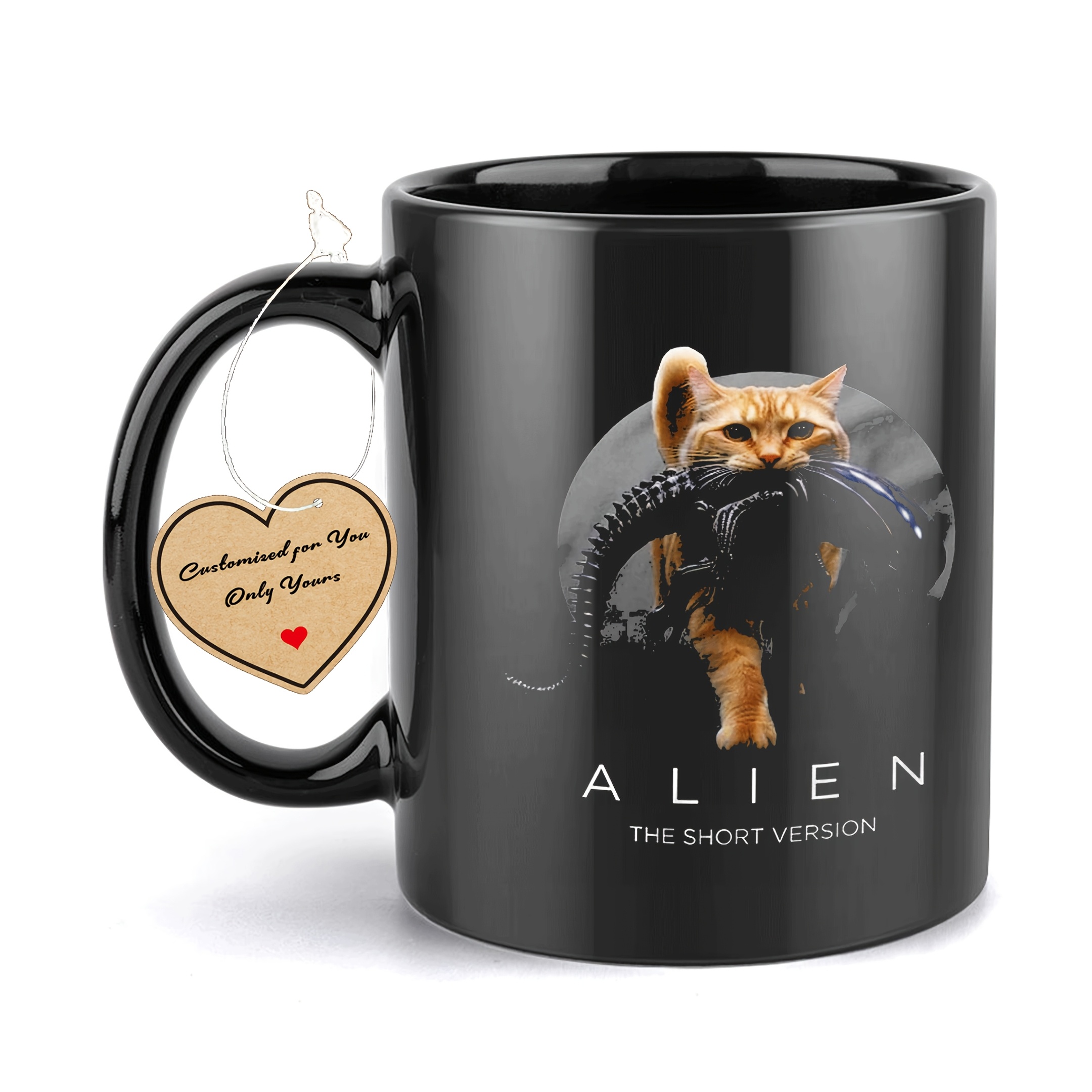 TEMU 1pc, Cat, , Funny Mug For Restaurant And Business, Ceramic Water Cup, Gift Coffee Cup, Ideal Birthday And Holiday Gift, Very Suitable For