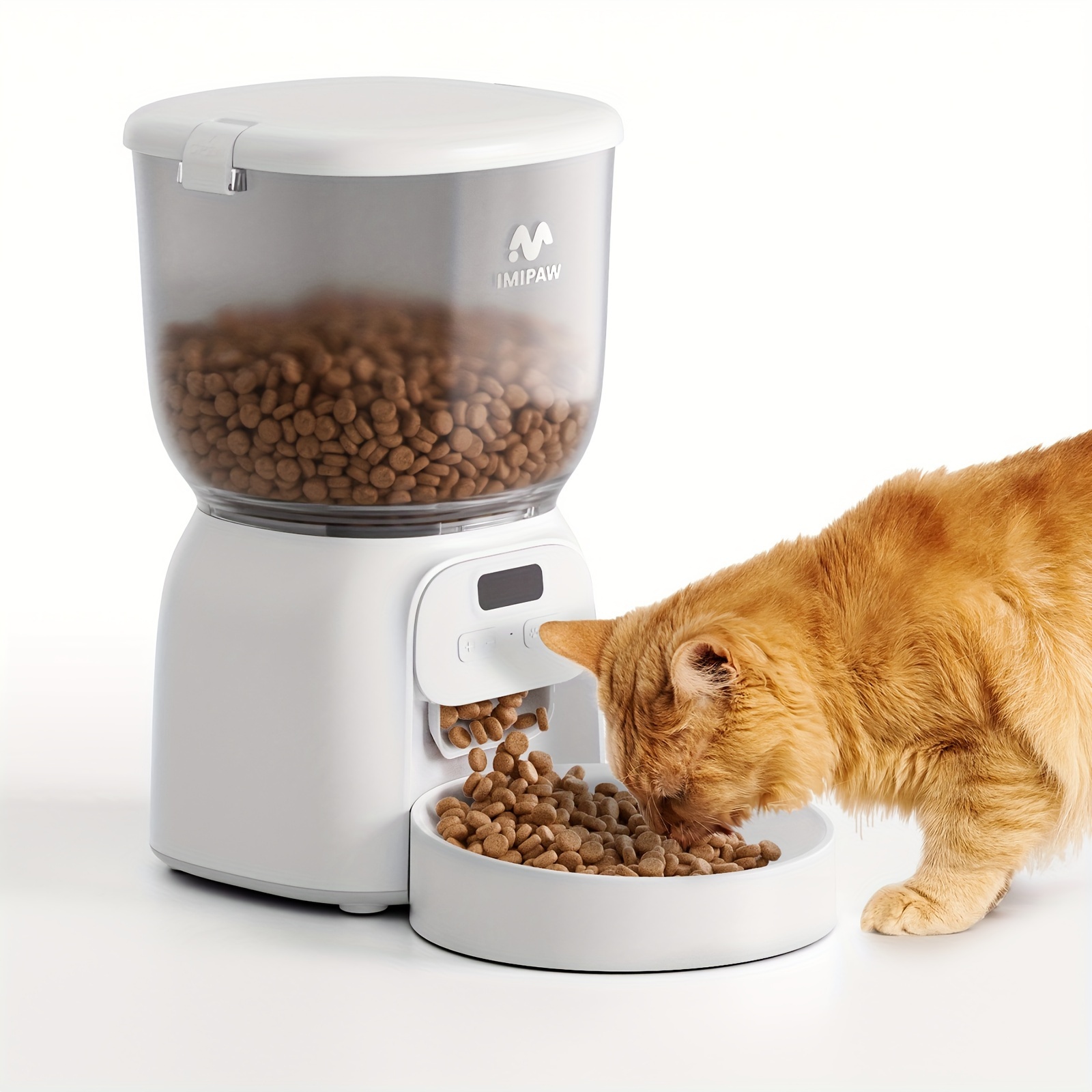 

Cat Feeder, Cat Dispenser, 135oz 4l Pet Feeder 1-6 Meals, , Feeder & Feeding