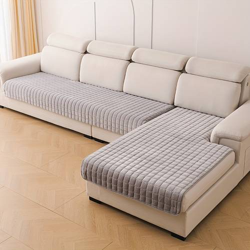 2pcs elegant quilted flannel sofa covers soft durable furniture protectors pet friendly machine washable for living room bedroom office decor cover quilted texture soft fabric covers sofa covers for living room