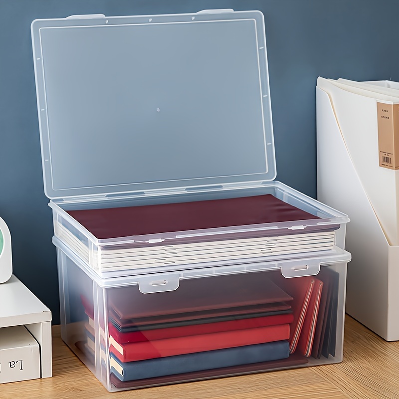 Plastic Transparent Storage Box Document Storage Box Clear - Temu