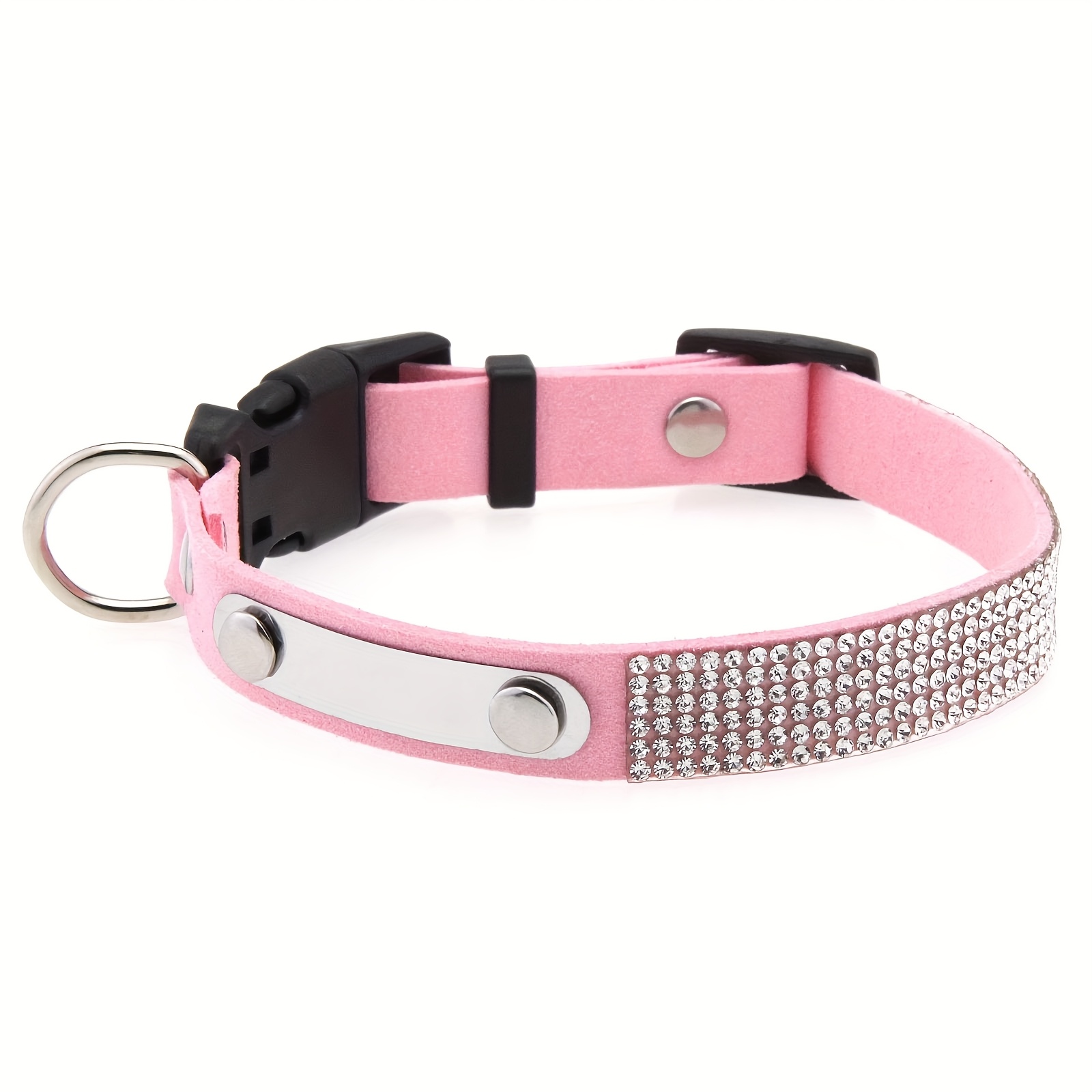 TEMU Personalized Cat Collar With Name And Phone Number Engraved Adjustable Custom Puppy Collar Pet Collar For Small Medium Large, Without Battery