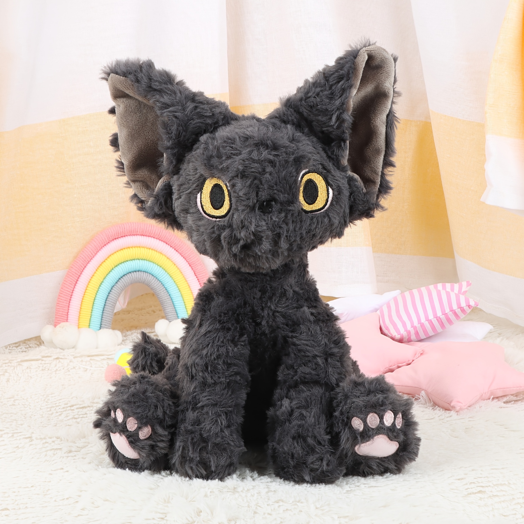 weighted cat stuffed animal sold on Temu United States