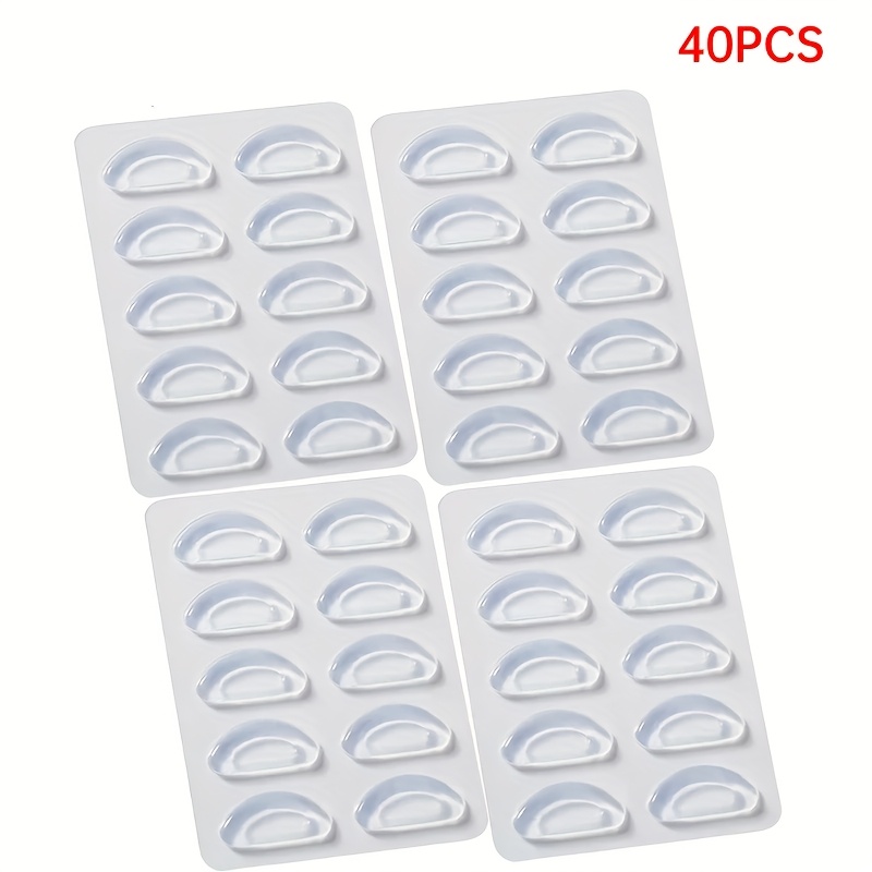 Image of 20/40pcs Eyeglasses Nose Pads, Soft Adhesive Eyeglasses Nose Pads, Non-slip Raised To Prevent Indentation, For Eyeglasses, Adhesive Nose Pads (transparent/black)