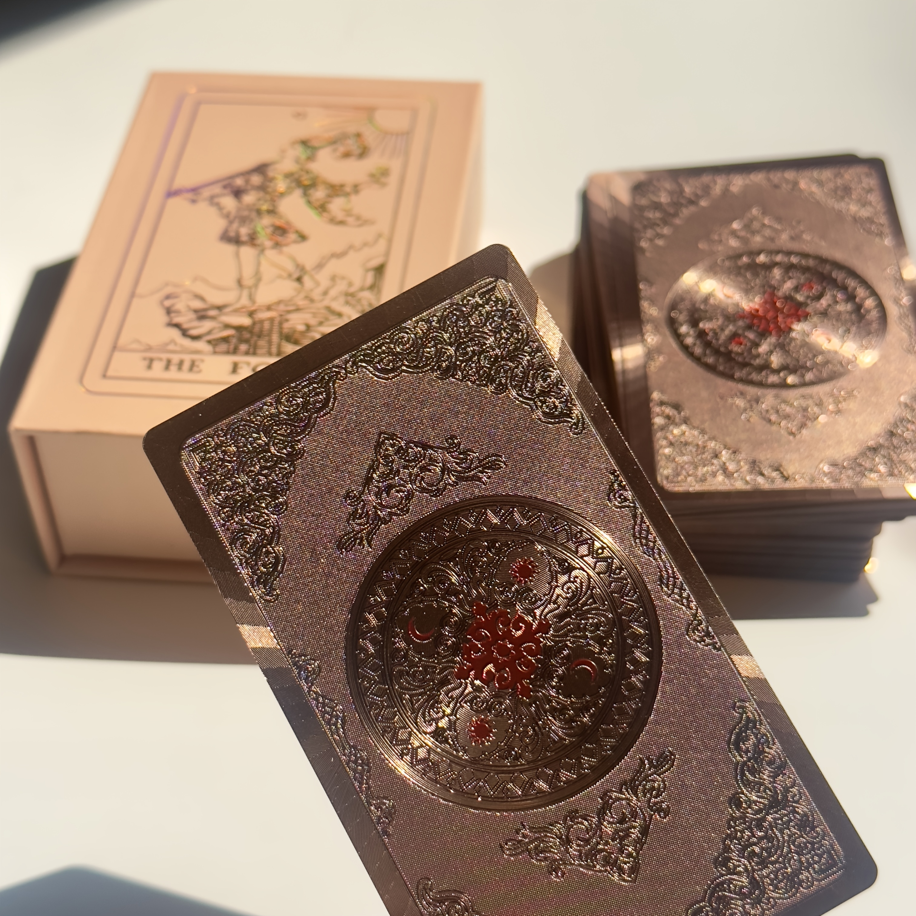 pink flower tarot cards and guide exquisite gift box set luxurious 78 card collection and bend resistant pet tarot cards elegant   for beginners and   4 7  8in 12cm 7cm fate   oracle cards christmas