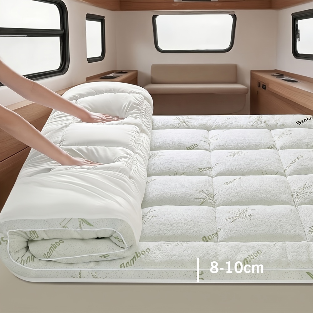   topper 1500 gsm breathable mattress pad 8 20 deep pocket rv accessories must haves mattress pad with high quality moisture proof bottomsoft quilted fitted mattress cover camping stuff clearance