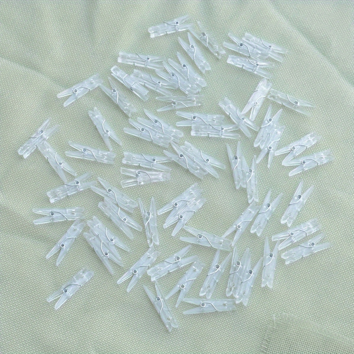 20-pack Clear Acrylic Clip Photo Holders - Transparent Mini Clothespins For Photo Display & Laundry - Versatile Plastic Clips For Decor, String Lights, Crafts, And Organizing