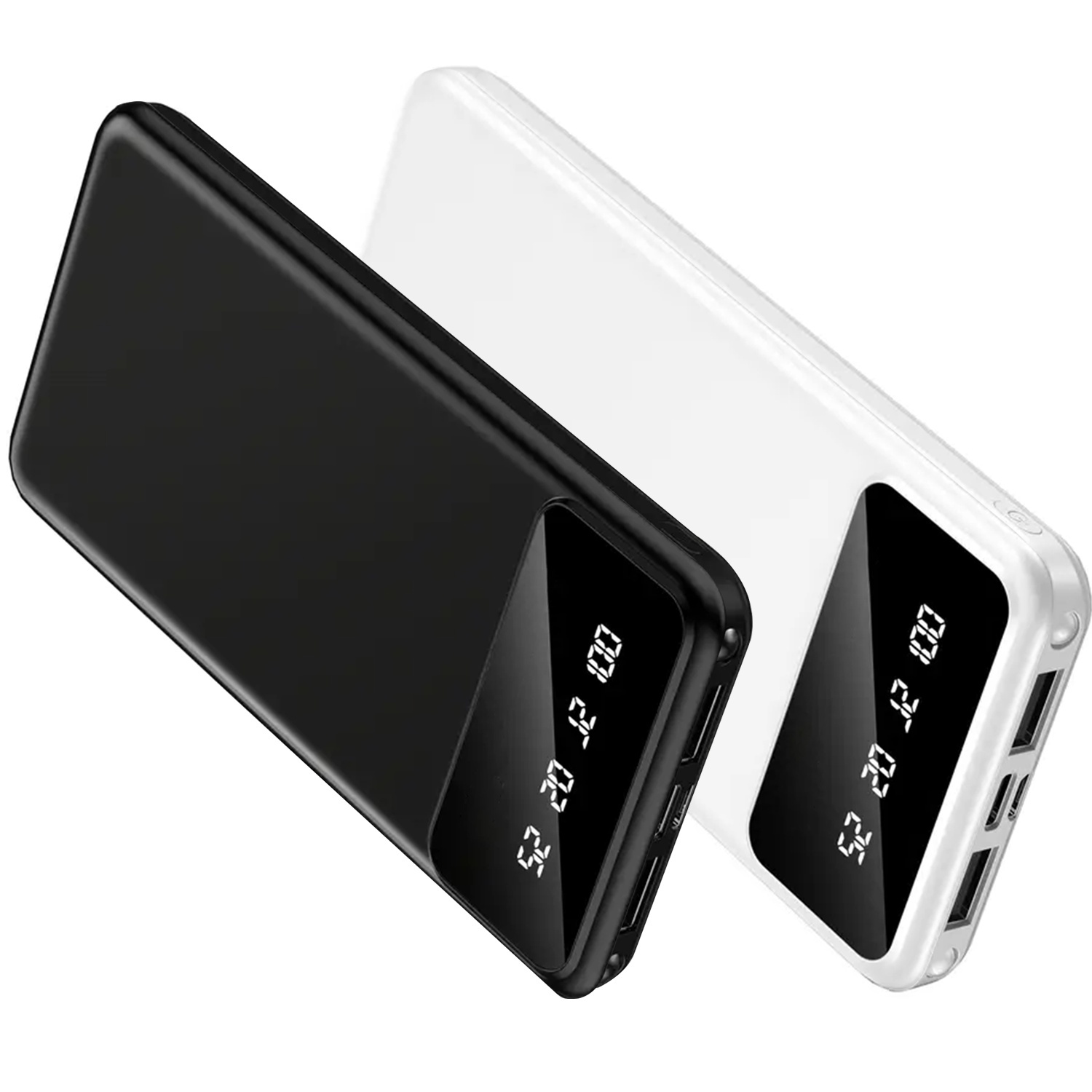 TEMU 20000mah Large-capacity Mobile Power Bank, Mobile Device Charging, Led Display/dual Output Interface/multiple Color Options, Portable Emergency