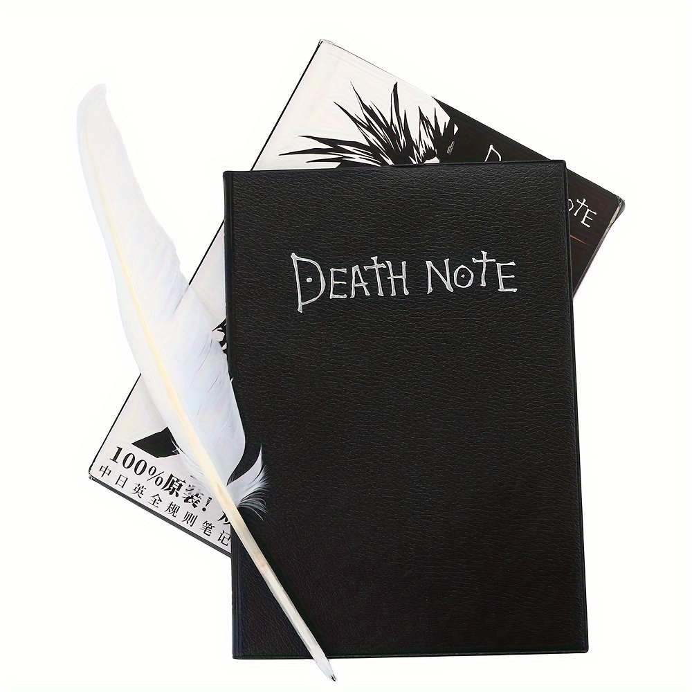 

Anime-inspired Faux Leather Journal With Feather Pen - Perfect Gift For Teens & Adults, 8.46"x5.91