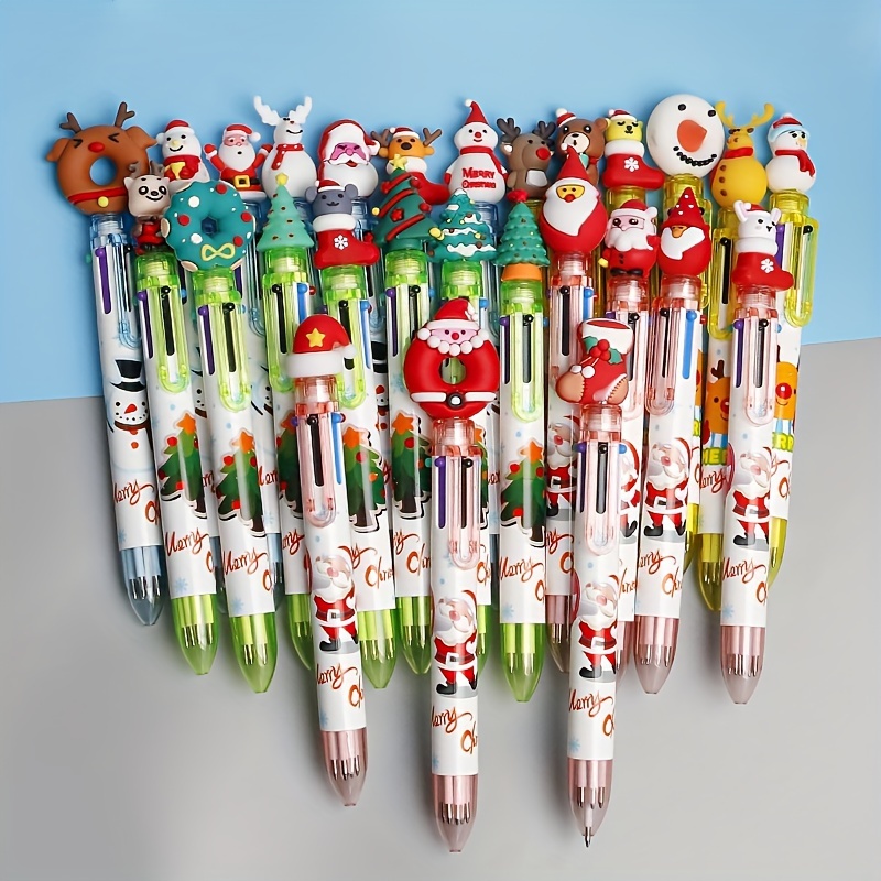 

18pcs Christmas Ballpoint Pen Set Decor, 0.5mm , Ink - 18+