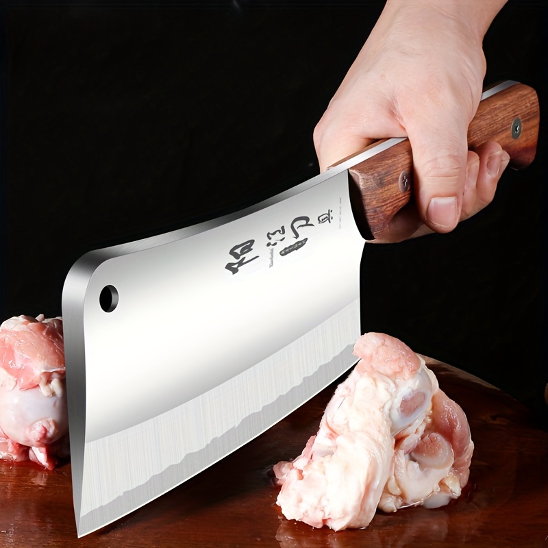 

Heavy-duty Butcher's Bone Cutting Knife - Thick Blade For Easy Chopping, Ideal For Vegetables & Large Bones - Professional-grade For Home Use