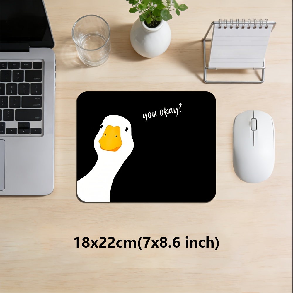 TEMU A Mouse Pad Featuring A Duck You Ok? With High-definition Printing, A Cute Design, And A Stylish Look. It's A Rubber Anti-slip Gaming Mat