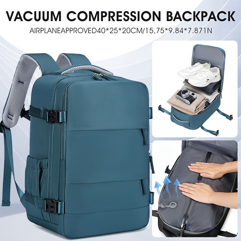 TEMU A Women's Backpack Featuring A Vacuum Compression Travel Bag Measuring 40 * 25 * 20, This Spacious Foldable Hiking Bag Serves As Boarding Bag
