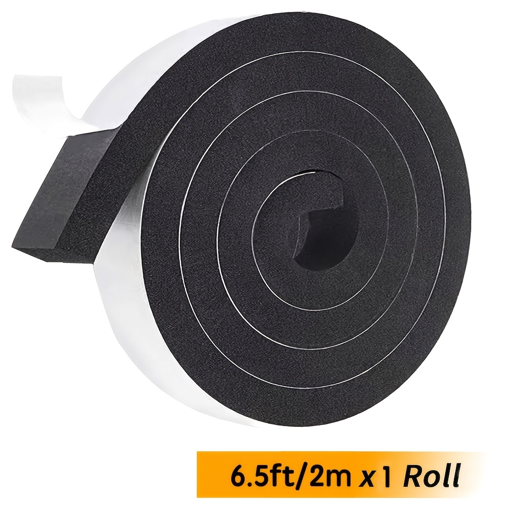TEMU Foam Strips With Adhesive, Foam Seal Strips 1in X 1in X 6.5ft Each Roll, Weather Stripping High Density Closed Cell Foam Tape Seal For Door