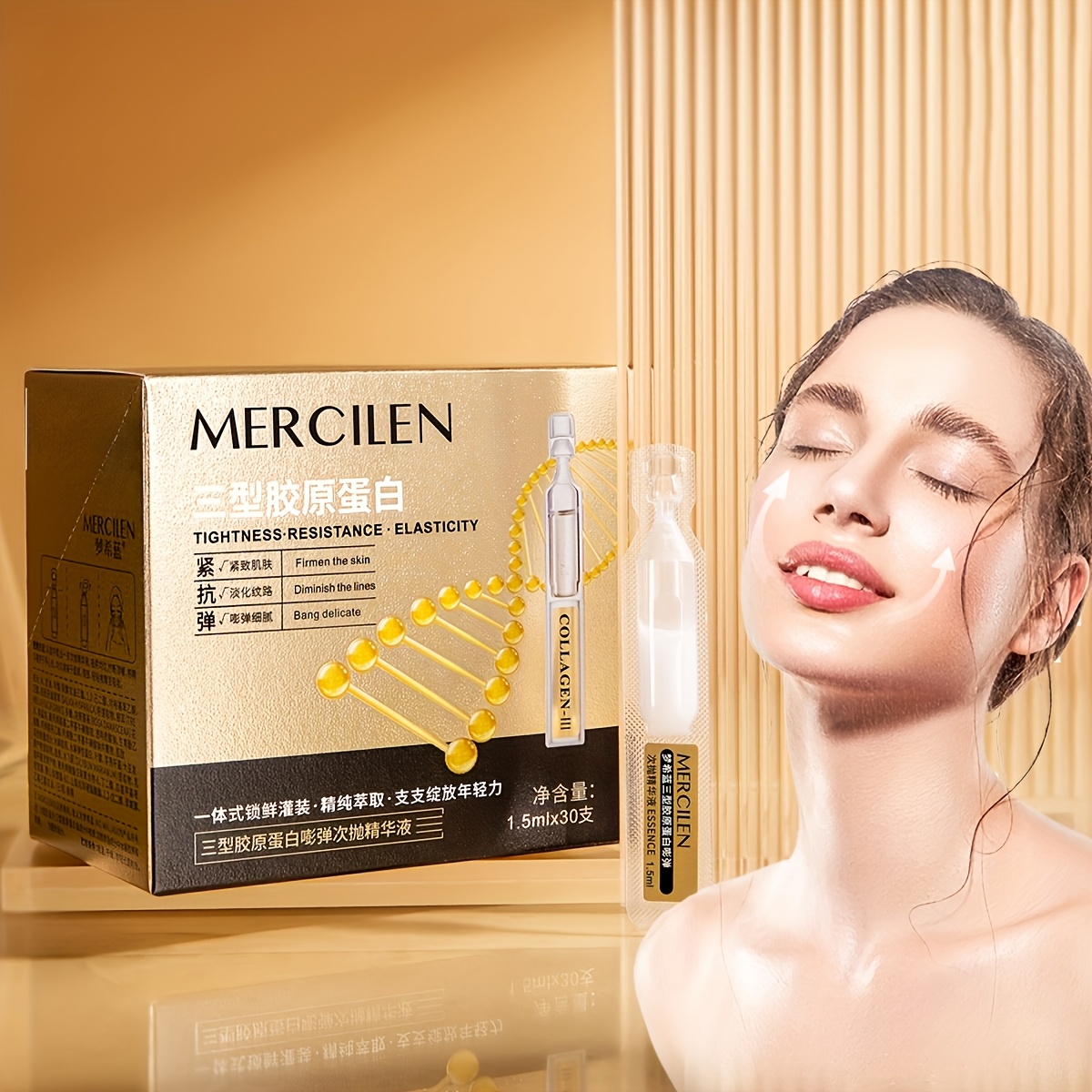 Image of Mercilen Collagen Pop Serum Skincare, Hyaluronic Acid, Plant Squalane Hydrating And Moisturizing Skin Facial Care , Make And Beautiful