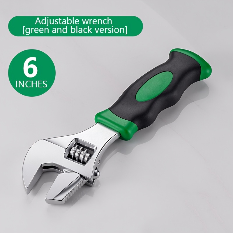 TEMU réglable 6 pouces 8 pouces avec poignée courte, ouverture de mâchoire large, de vitesse, clés mobiles avec échelles de mesure gravées
