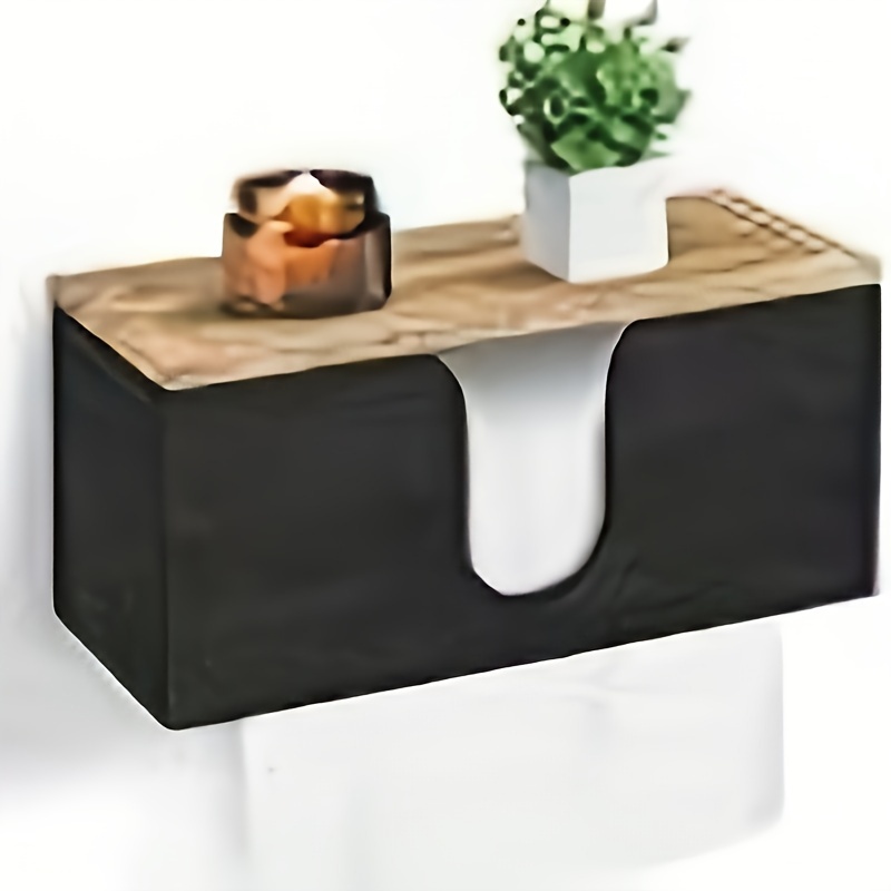 

Distributeur de mouchoirs en bois contemporain avec étagère - Support mural pliable pour mouchoirs, distributeur de serviettes en papier C-Fold, Z-Fold, Multifold pour salle de bain cuisine bureau