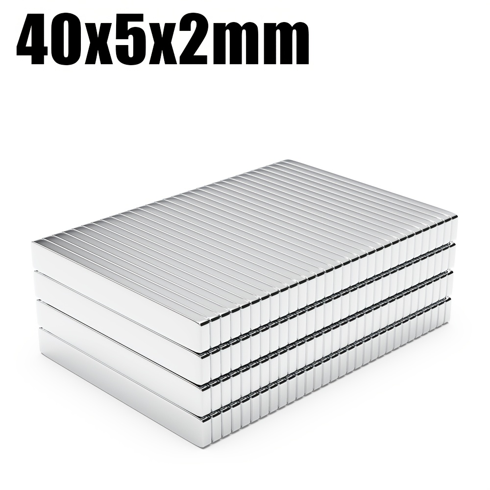 

10pcs 40x5x2mm Rectangle Magnet, Magnet For Refrigerator, Garage, Kitchen 40*5*2mm