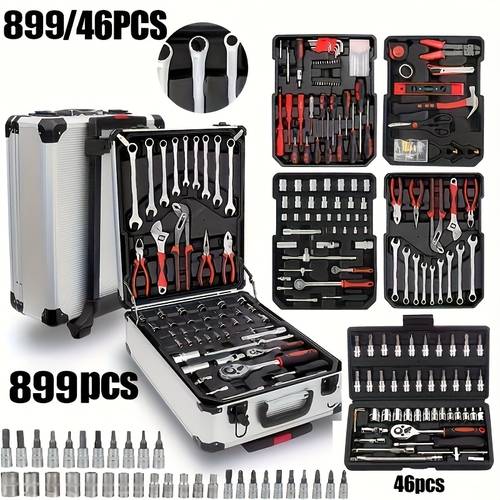 set of for outdoor emergency car repair toolboxes suitable for the repair of cars bicycles and motorcycles as well as a multi functional combination manual tool set wrench set without battery