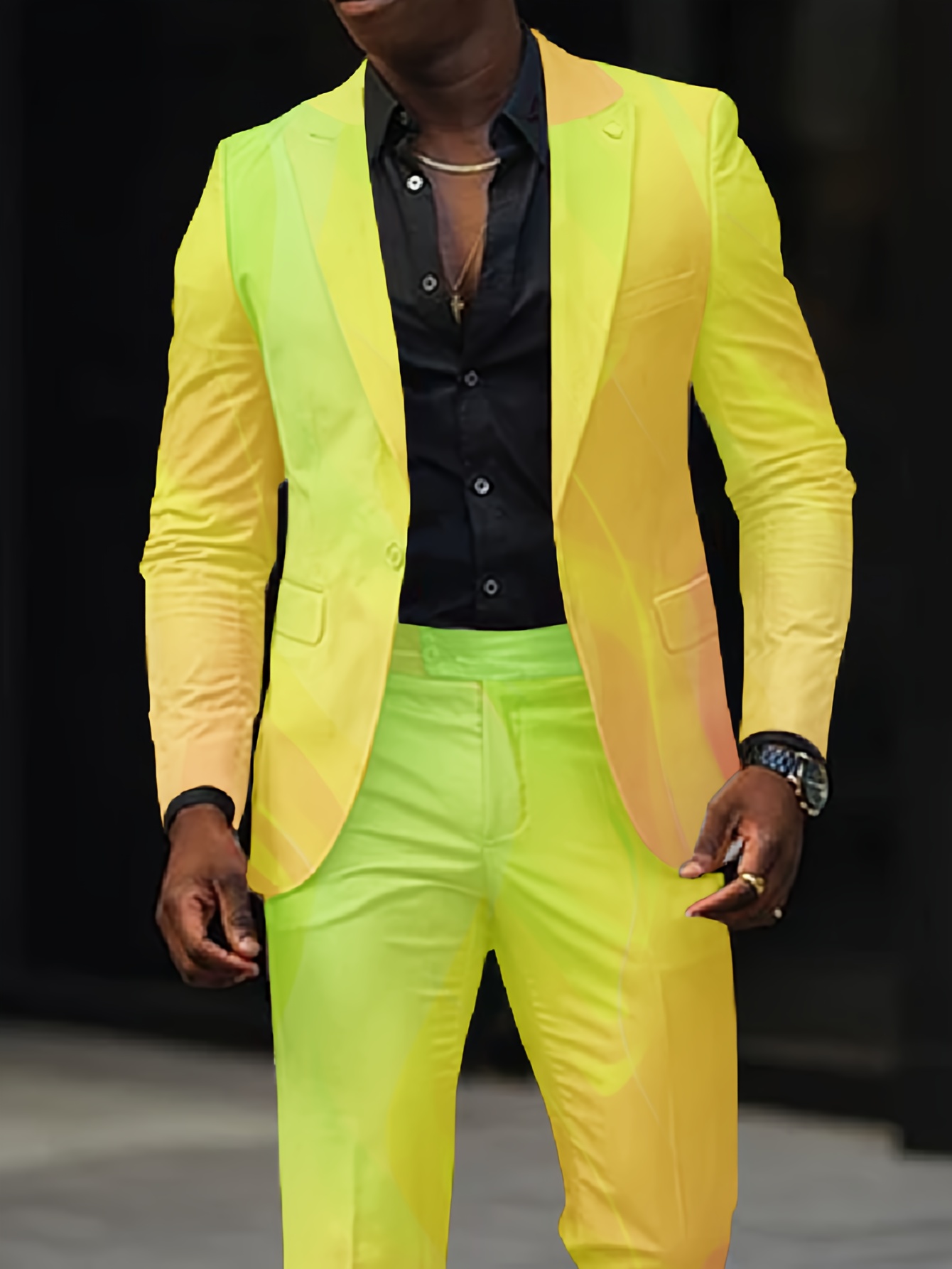 Mens Neon Yellow Pantsuit Men's Lime Green Dress Pants Mint Color
