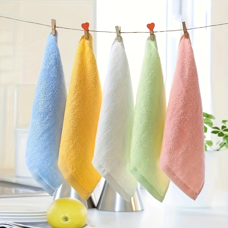 TEMU 10 Pack Fiber Towels Suitable For Face & - No Shedding Hair-free, Soft Absorbent Square Sheets With, Contemporary -themed For , Bathing &