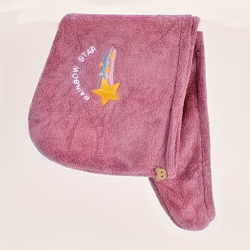 Image of 1pc Magic Microfiber Hair Drying Towel, Quick Cap Turban For Women And, Soft Polyester Fiber Bath Hat, Super Absorbent Lady Head Wrap