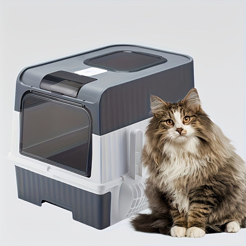 

Extra-large Fully Enclosed Cat Litter Box With Drawer - Odor & Proof, Easy Clean Polypropylene