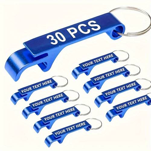 custom 30 personalized custom aluminum key chain bottle openers suitable for wedding gifts youth parties and