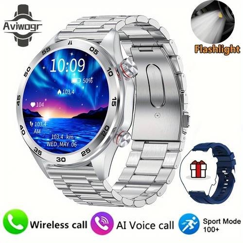 pro mens smartwatch 500ma large battery 1 52 inch screen wireless calling ip68 a large number of for free switching a smartwatch with multiple sports christmas gift suitable for iphone