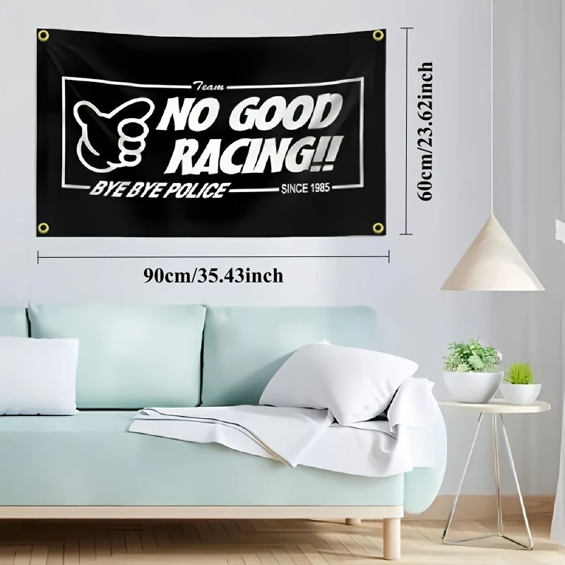 TEMU [1pc Jdm Racing Flag] Vibrant Printing 1pc Jdm Racing Flag Banner | 150d Polyester, Single-sided, For Man Cave Decor