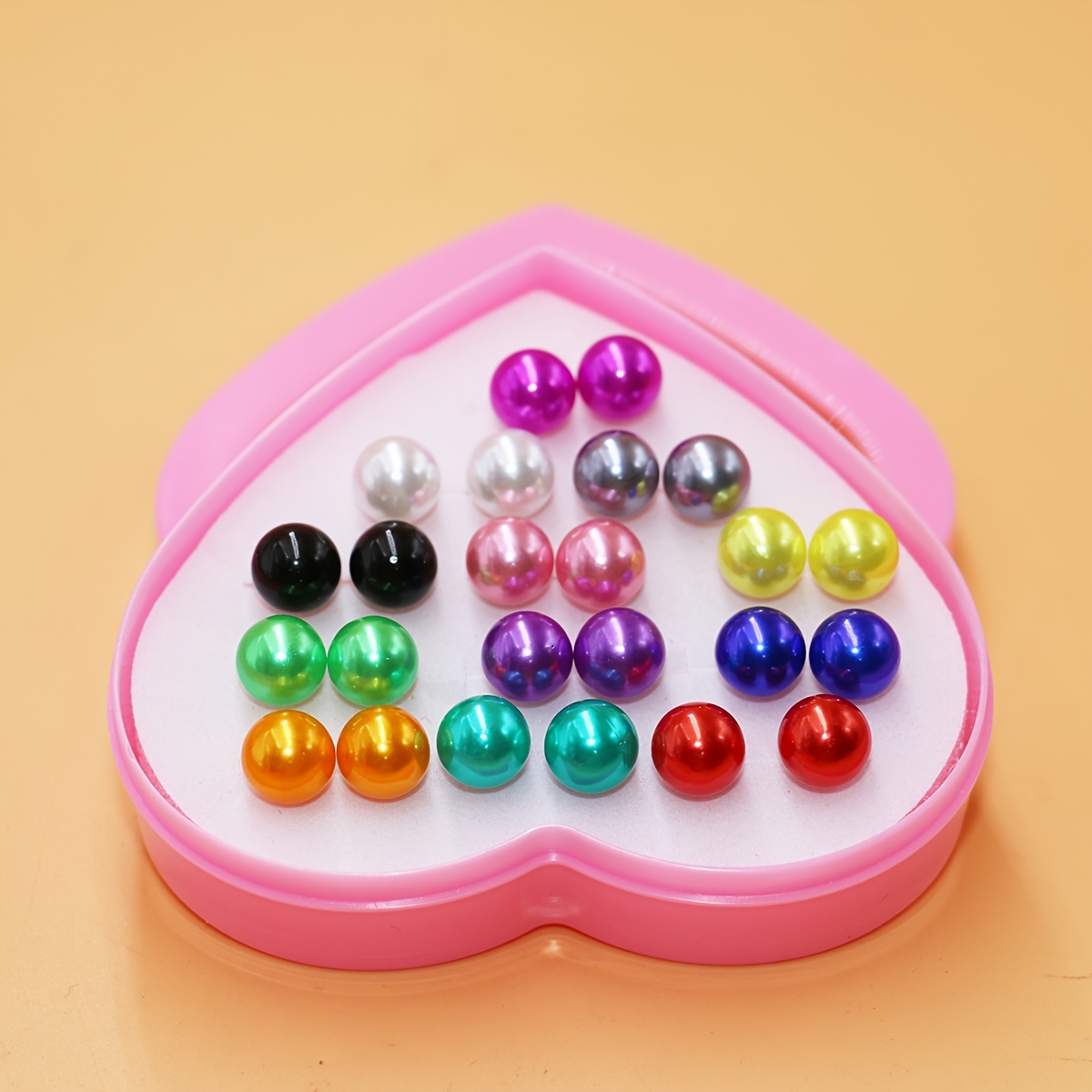TEMU Juego de 12 de Pendientes Minimalistas y Versátiles con Perlas en Colores Aleatorios para Mujer
