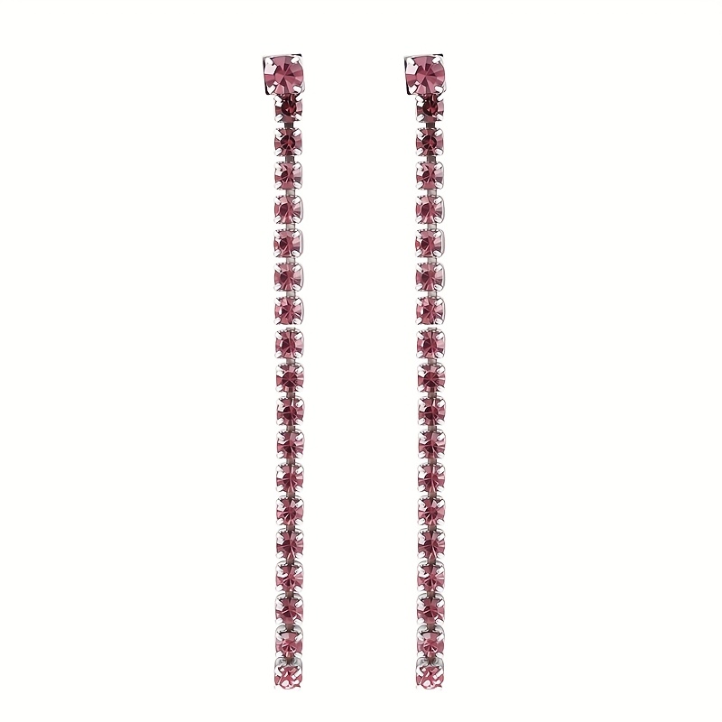 Women's Gorgeous Stainless Steel Colored Round Zirconia Earrings