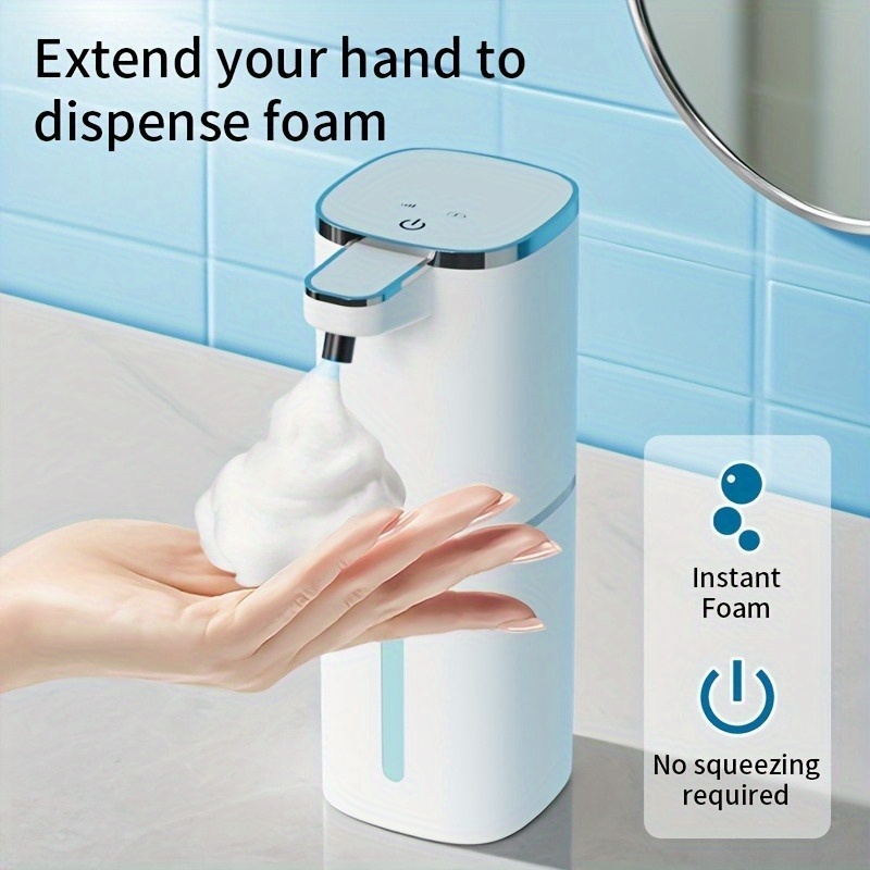 Automatic Soap Touchless Dispenser, Large Capacity 400ml/13.5oz Sensor Foaming Soap Dispenser, Ipx5, Usb Rechargeable, 4 Adjustable Levels, Hand Free Automatic Foam Liquid Soap Dispenserfor Hotels