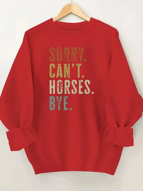 sorry cant letter print standard size crewneck sweatshirt