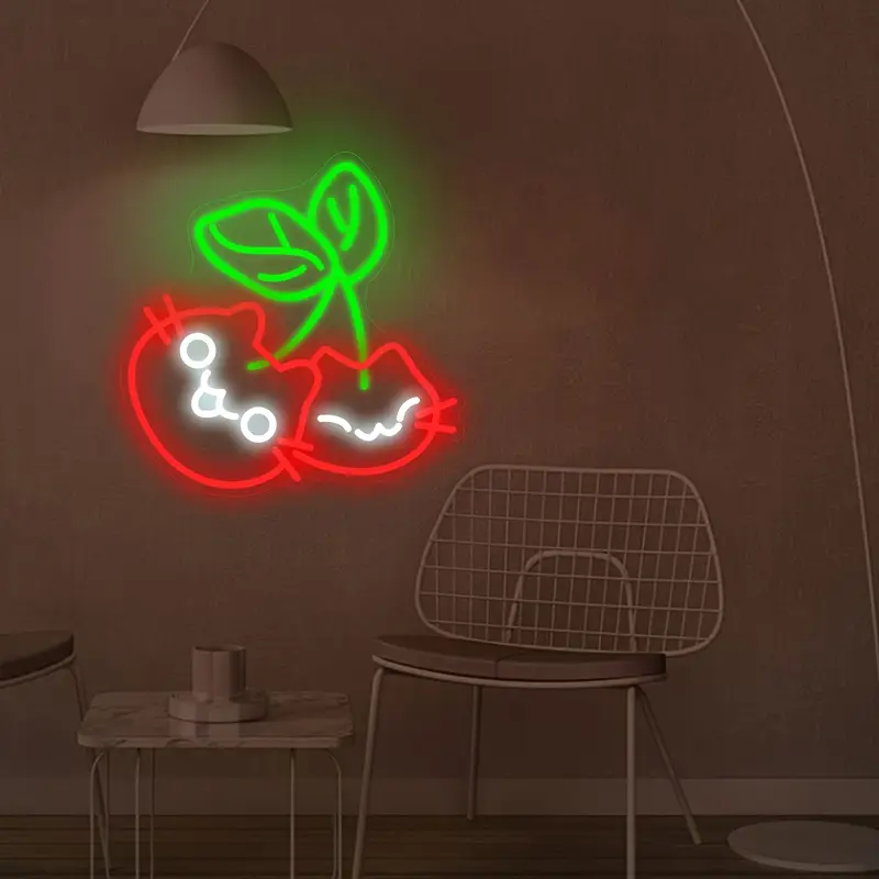 led neon wall light with dimmer usb powered wall mounted night light with switch cute red green bedroom decor or gift for cat lovers Product details 2