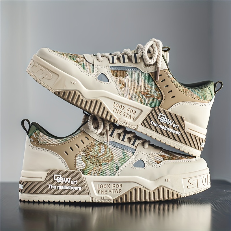 zapatos de skate informales de altura para hombres zapatillas antideslizantes resistentes al para 39 verde amarillento 0