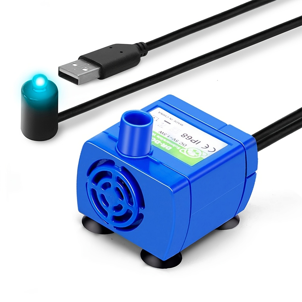 TEMU Pet Water Pump With Led Indicator, Low Power Consumption, Usb Powered, Replacement Pump For Cat Water Fountain, Pet Cat Water Fountain Pump, Cat