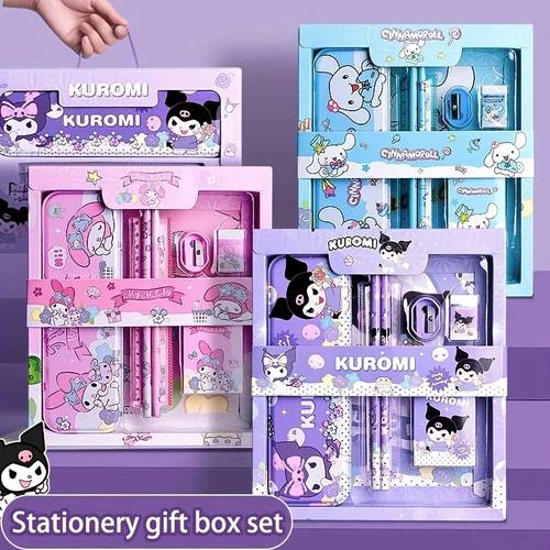 6 12pcs stationery set pencils erasers rulers supplies study stationery gifts