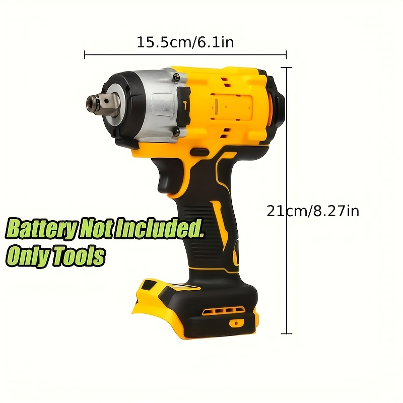 TEMU Impact Wrench High Power Impact Gun Metal (only Tool) 430n.m-3600 Rpm- Driver-suitable For -3in 1 Impact Wrench-suitable For Automotive And Home
