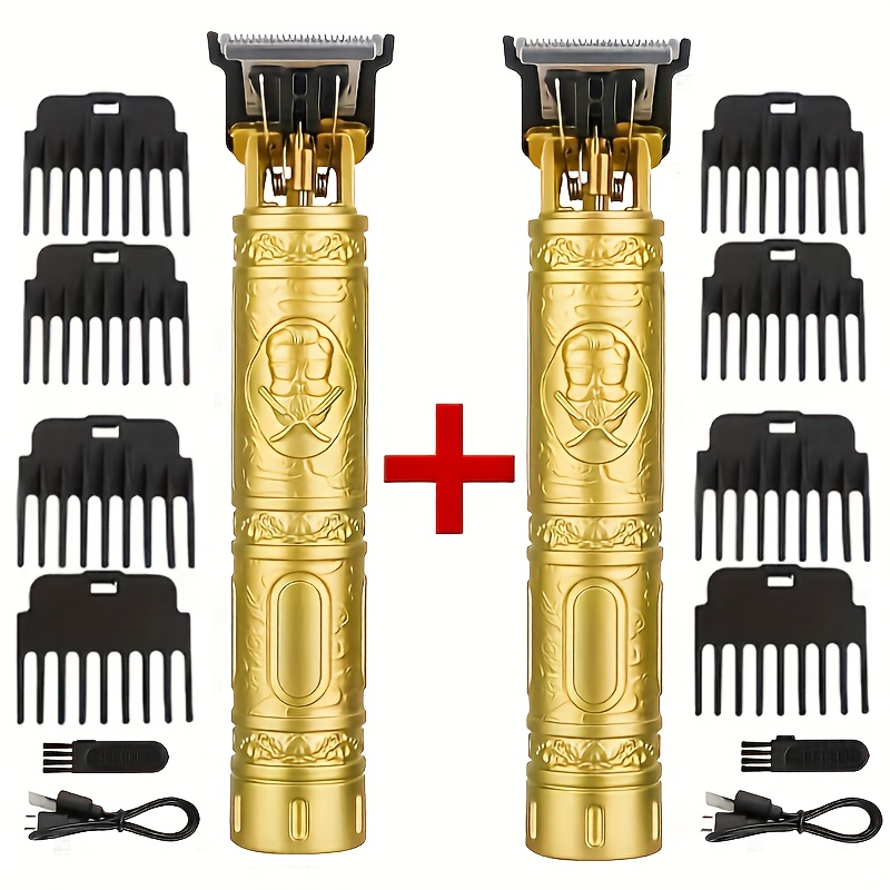 Image of 2pcs Men's Electric Hair Clippers, Usb Fast Charging, Easy To Create Exquisite Styling, Suitable For Hair Salons And Home Hair Clippers, Father's Day Gift