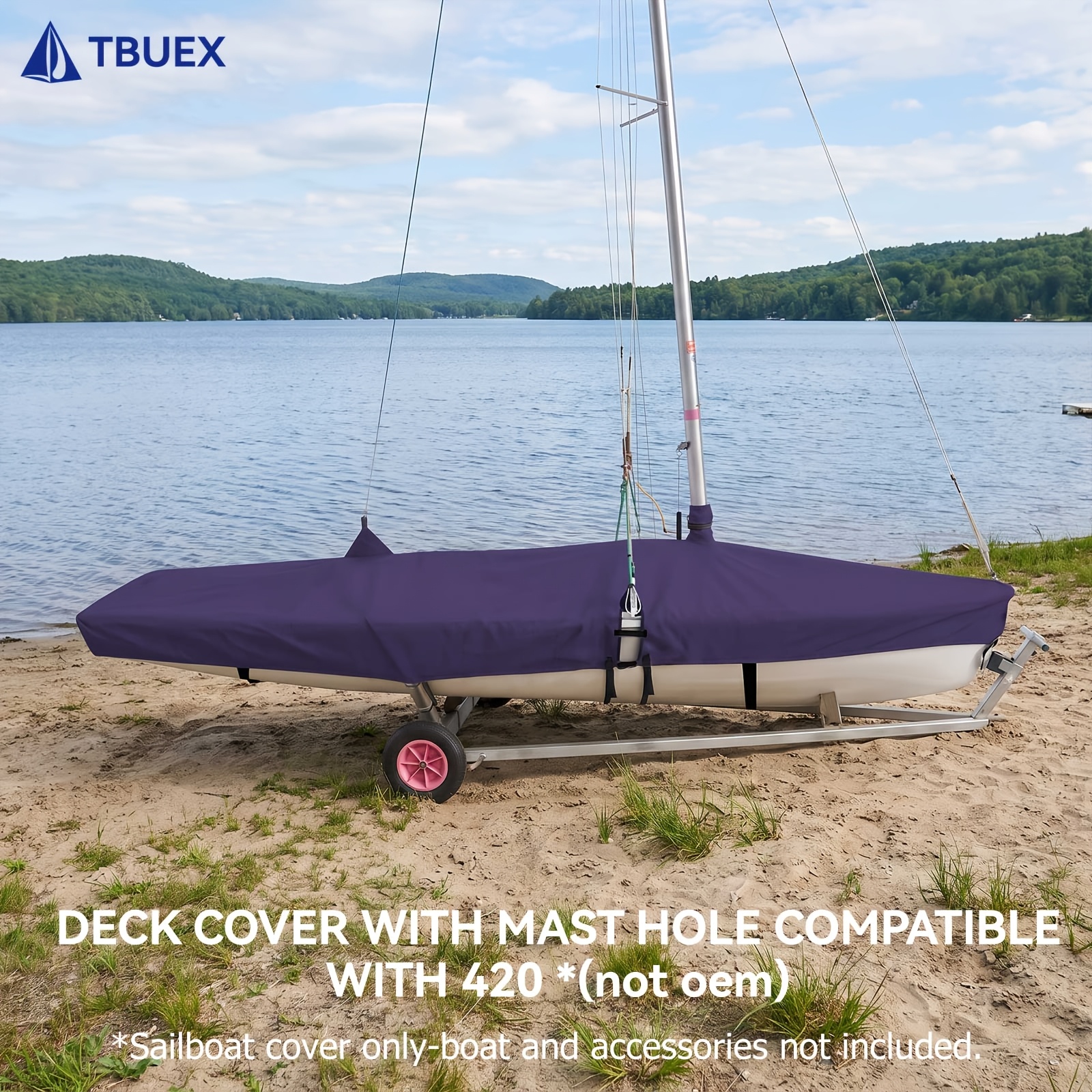 Sailboat Cover Compatible with 420, UV Resistant Polyester Fabric