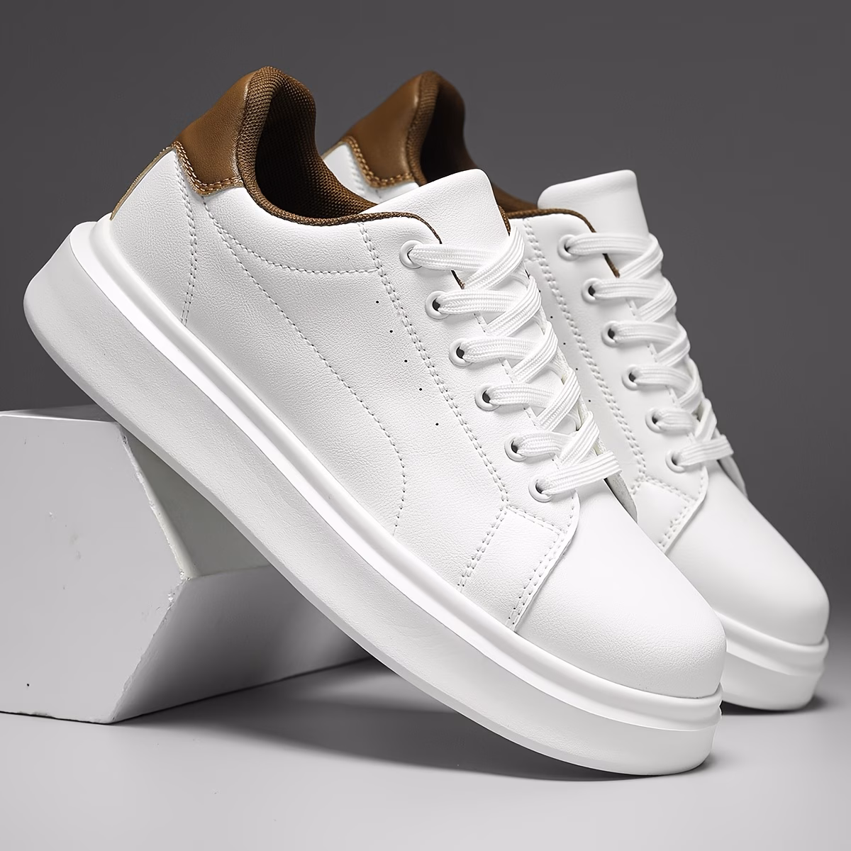 sneakers mens fashionable and casual low top shoes comfortable lace up flat soled shoes outdoor hiking sports shoes versatile and trendy mens classic solid shoes Product details 6