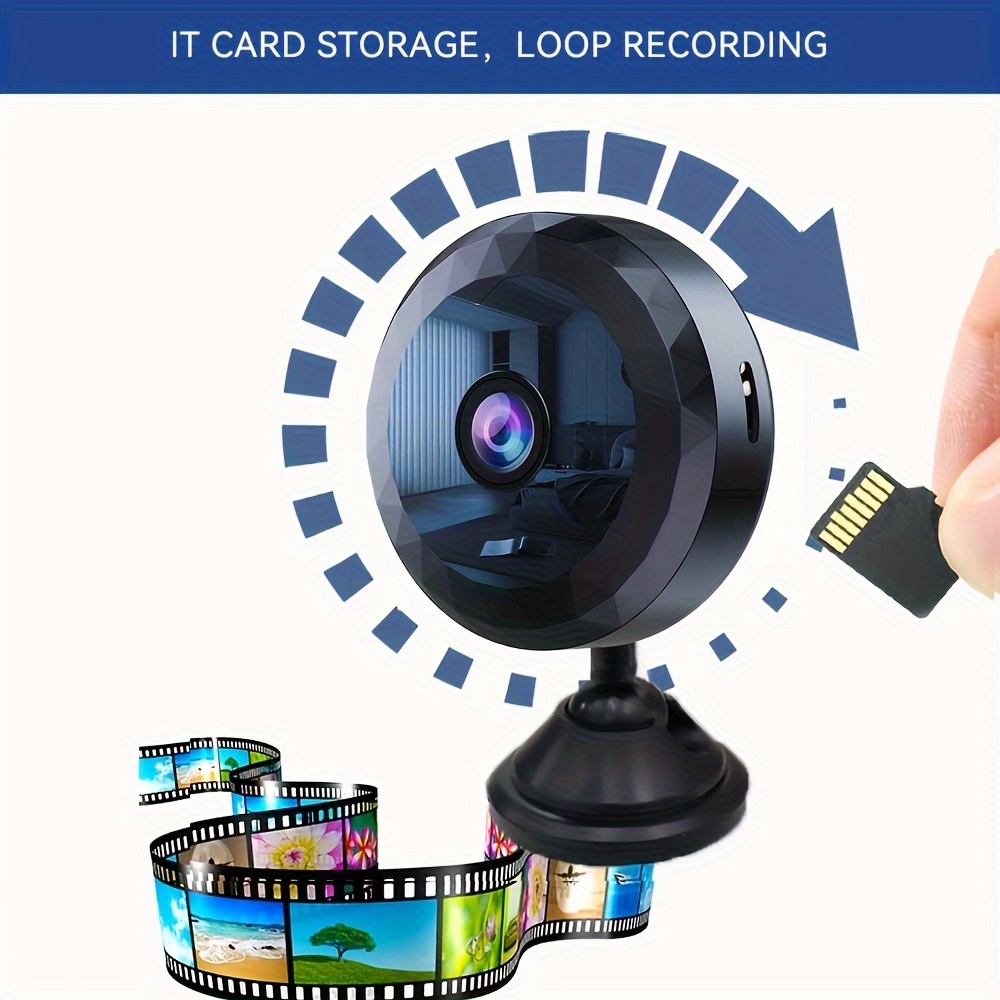 1pc wireless wifi camera home security surveillance cam car tiny nanny cam portable cameras dog pet camera for indoor outdoor use sd card not included details 2