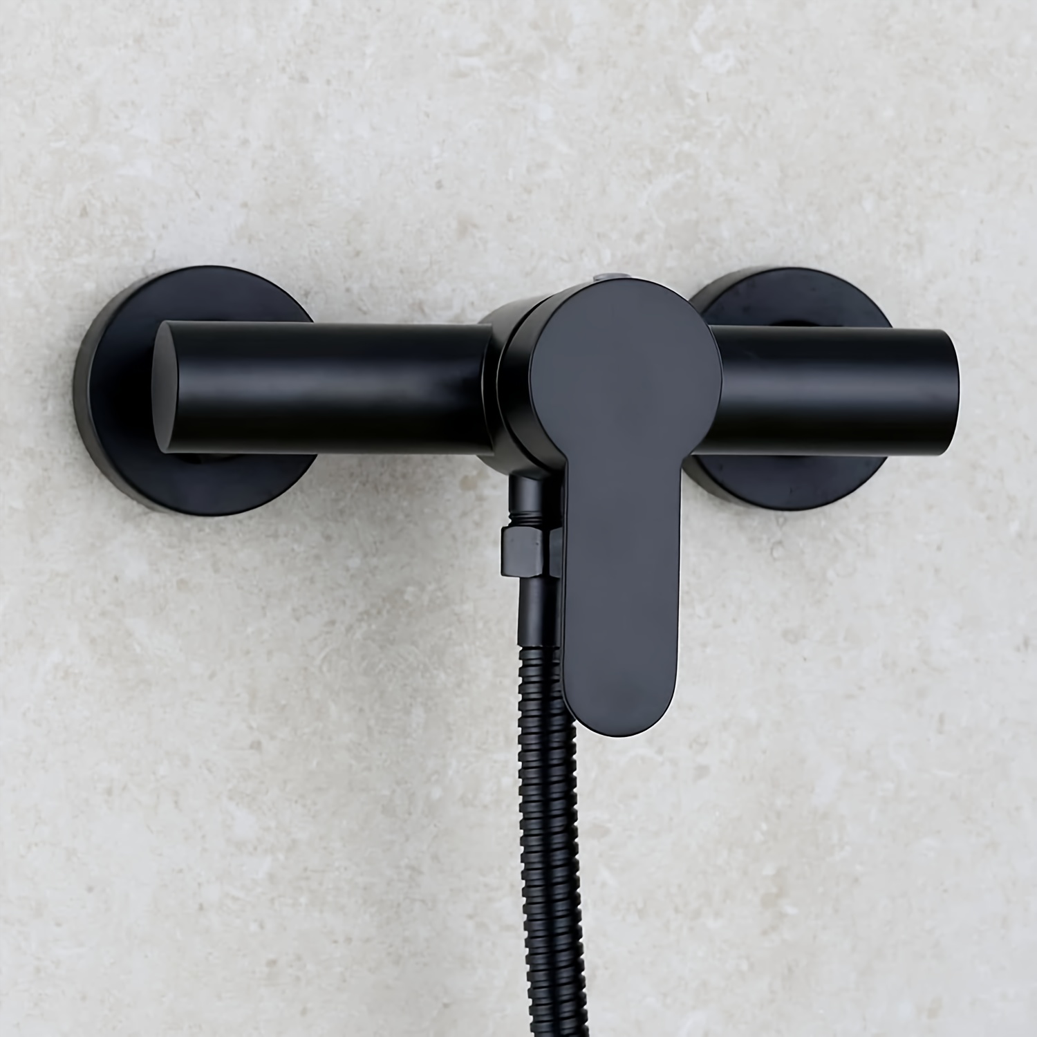 Stainless Steel Hot And Faucet Shower Set Bathtub Two-link Concealed Mixing Valve Bathroom Lower Outlet
