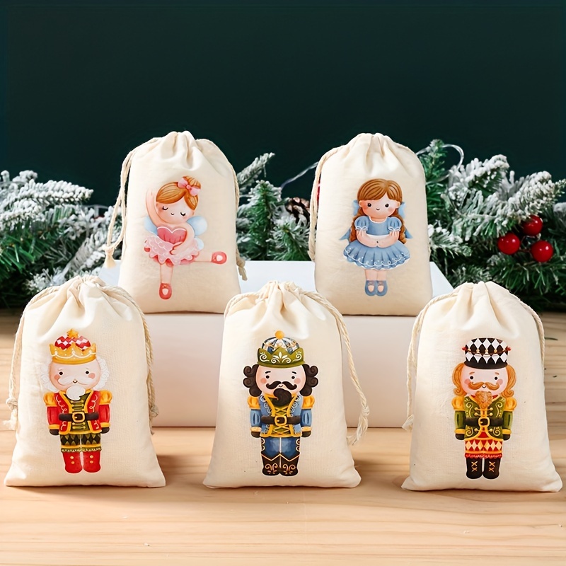 

6 Pcs Gift : Christmas Drawstring, For Or Decorations