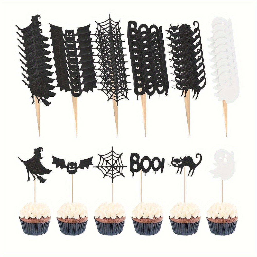 

24 Boo Paper Toppers - Perfect For Cakes And Cupcakes - No Feathers, No Electricity Required