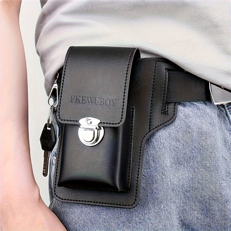 【U LAN】Button Strap Multi Pocket Belt Bag Amazon.com | OrrinSports Black Fanny Pack for Men Genuine