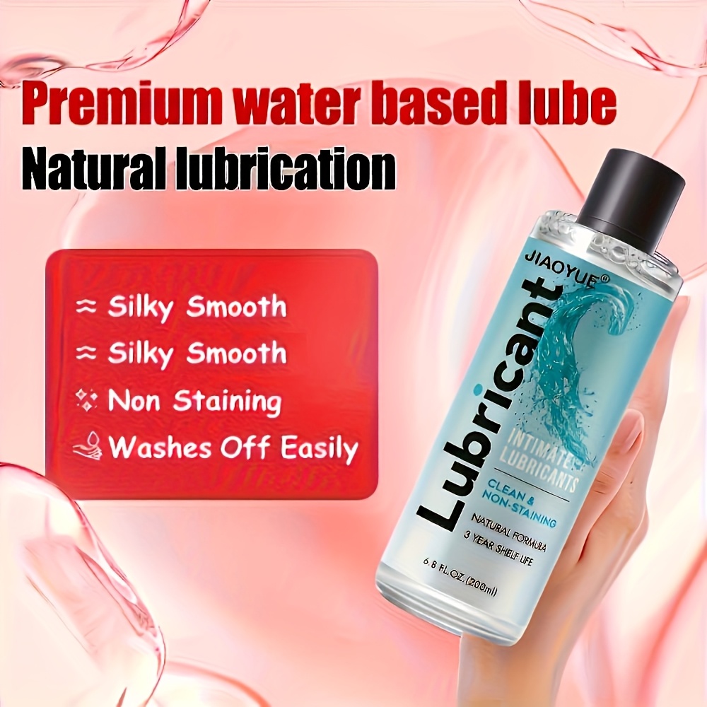 3pcs Large Volume of Water-based Personal, Masturbating Lube Lotion, Portable and Durable Silk, Available for Women's and Men's Sex Toys, Natural Ingredients Non-dyed 200ml (6.8oz)