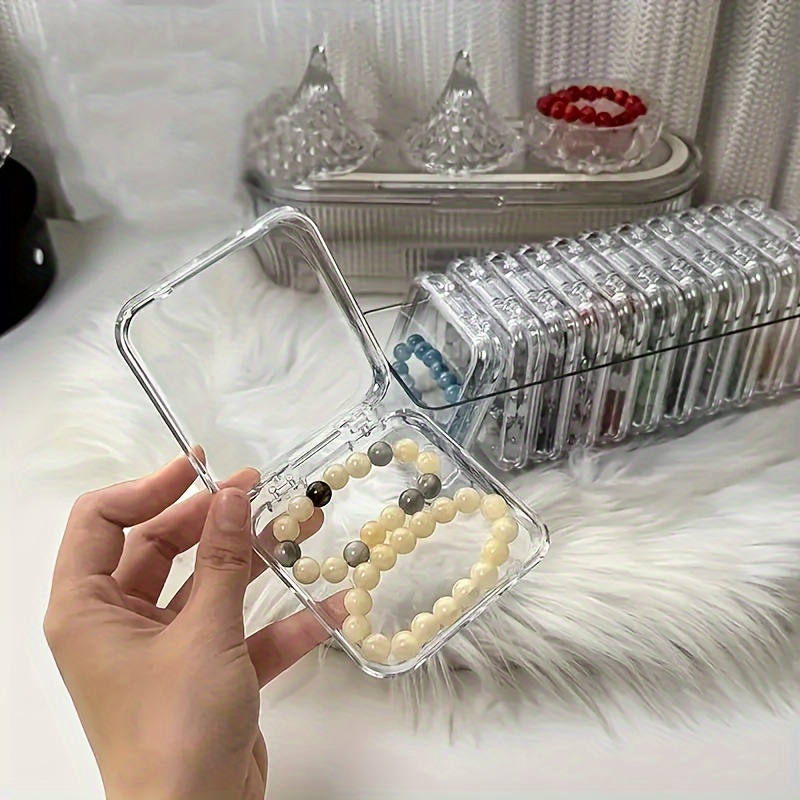13 piece clear plastic jewelry and personal   organizer set   stackable containers for bracelets necklaces and dresser accessories Product details 3