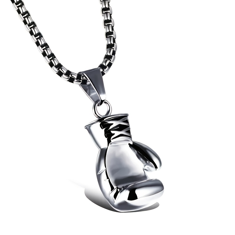 TEMU 1 pieza de collar de guante de boxeo personalizado con texto grabado a medida, regalo único ideal para novio, , regalo de San Valentín, regalo