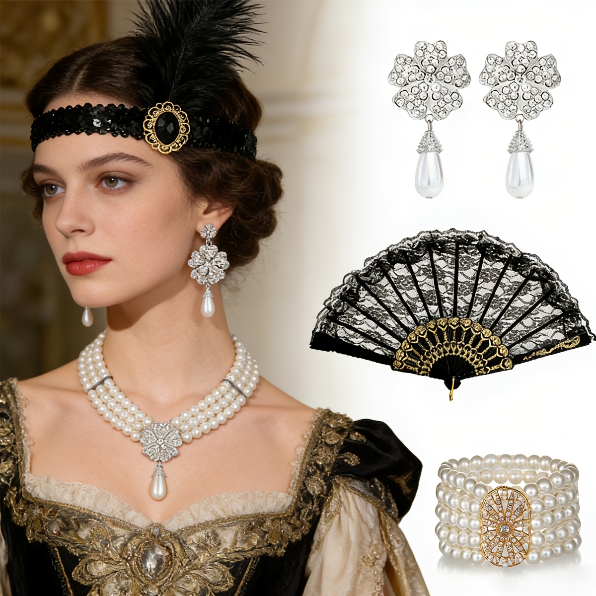5pc Vintage Elegant Accessory Set for Women
